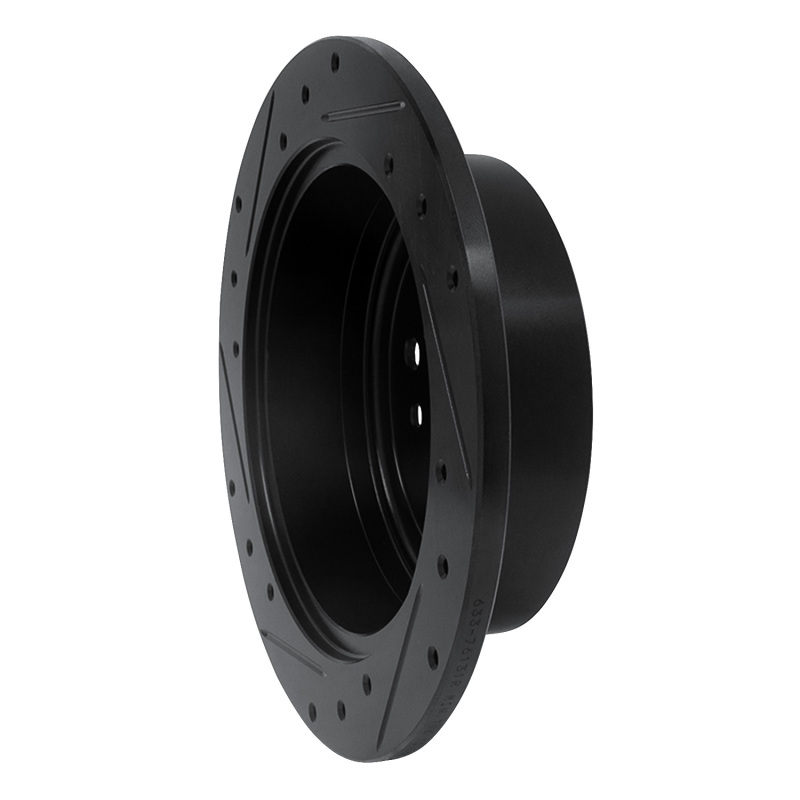 Toyota Sienna Brake Rotor (1) - Rear Right - R1 Concepts - Drilled & Slotted - Black - `04-`10